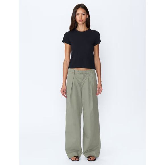 SLVRLAKE Denim Lola Wide Leg Pant in Smokey Aloe, Size 26